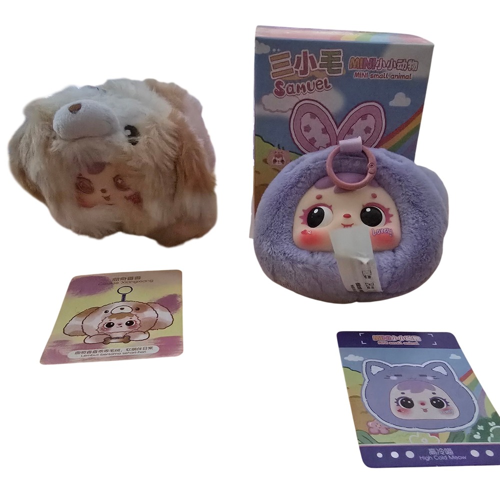 Baby Three Samuel Mini Small Animal Plush Blind Box Cookie Xiangxiang & Meow Lot